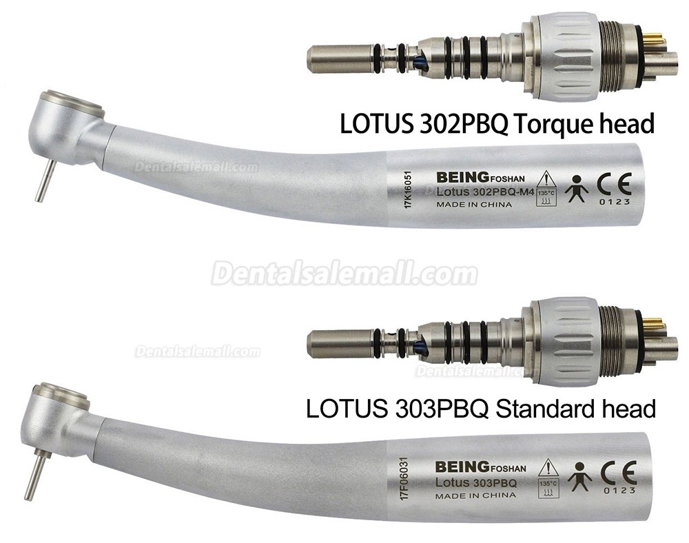 BEING Lotus 302/303PBQ Fiber Optic Led Turbine Handpiece with KAVO Multiflex Coupler